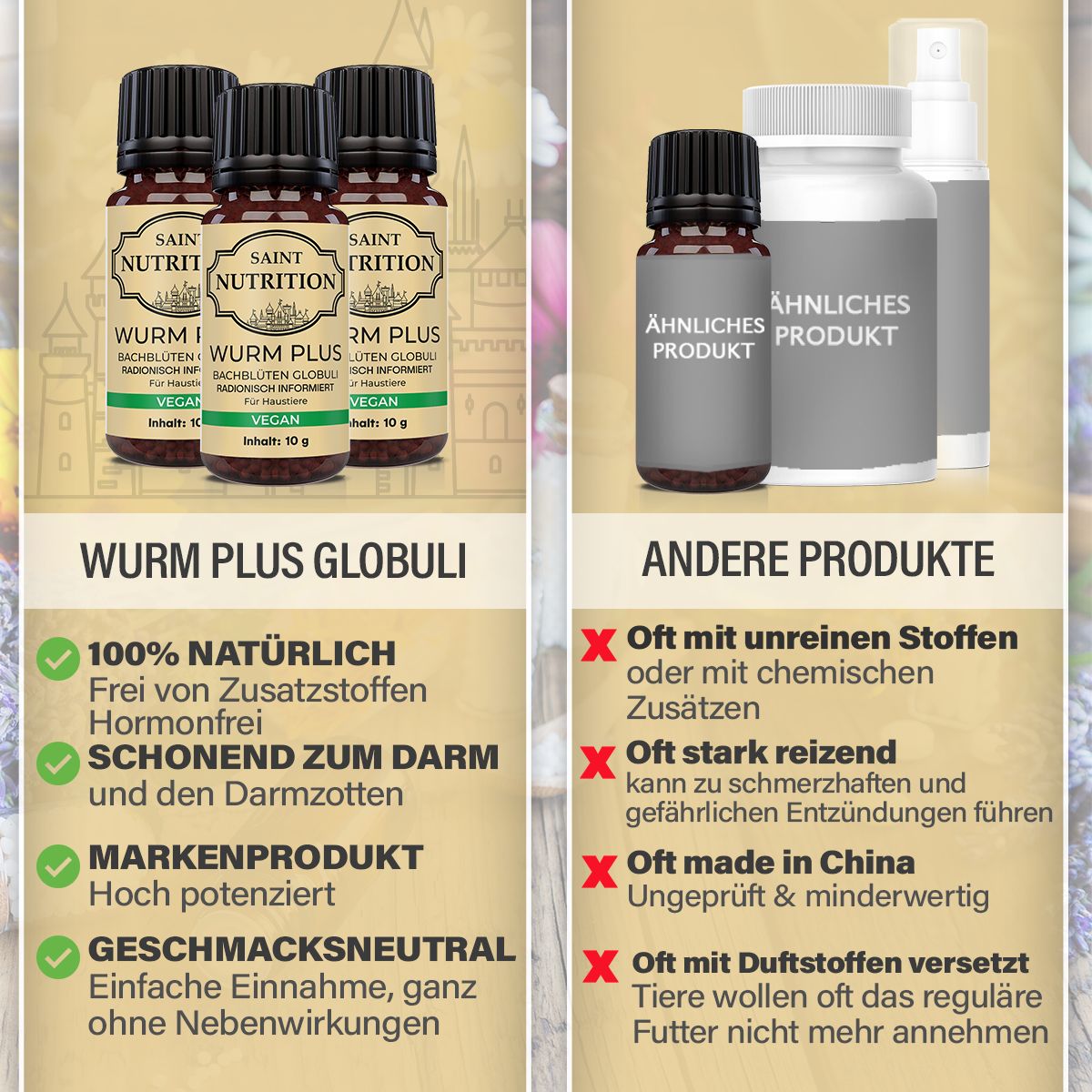 Saint Nutrition® | Wurm Kügelchen | Wurmmittel