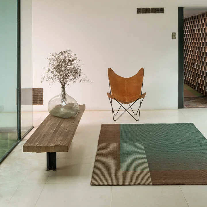 nanimarquina - Haze 5 Teppichläufer, 80 x 240 cm, blau / braun