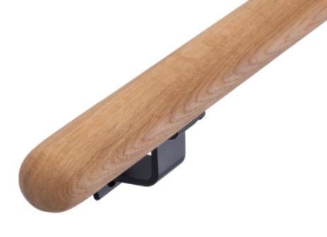 HANDYSTAIRS Houten Leuning – Ronde Leuning Ø 38 mm – Mahonie – 150 cm – Afgeronde Uiteinden