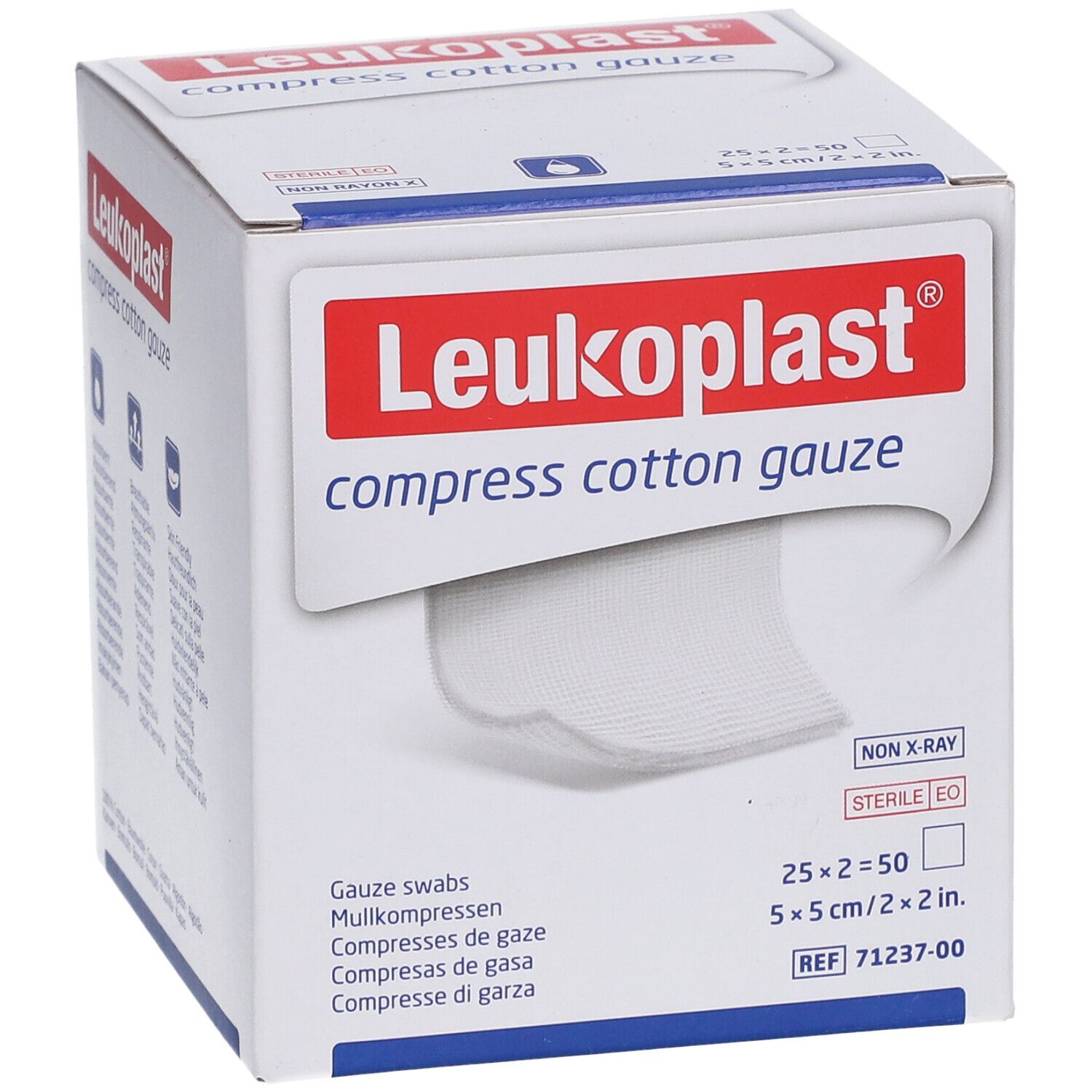 Leukoplast® compress Cotton Gauze 5x5cm steril 8f