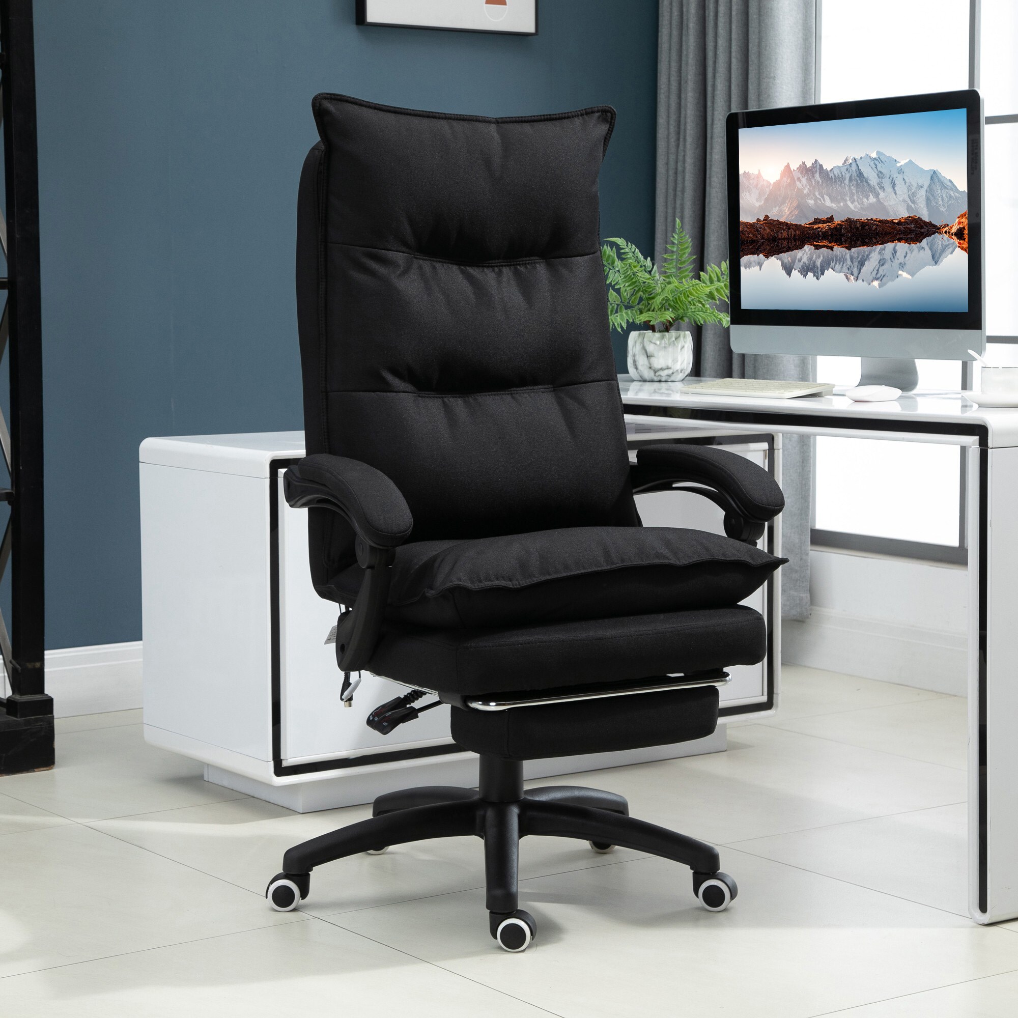 Vinsetto Bürostuhl mit Massagefunktion 70 x 62 x 120-130 cm (BxTxH)