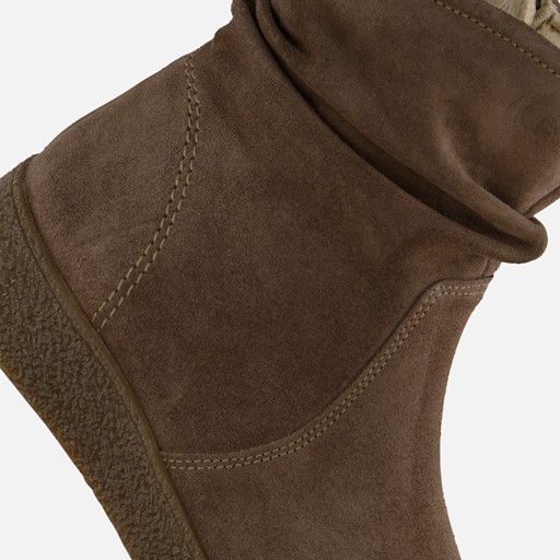Feyn Marina Enkellaarsjes taupe Suede