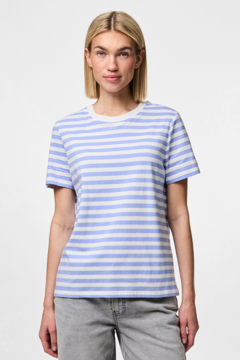 Pieces blauwe dames t-shirt