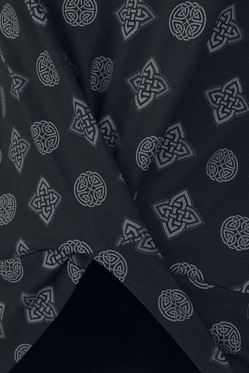 T-shirt avec nœud & motifs celtiques | Black Premium by EMP T-Shirt Manches courtes