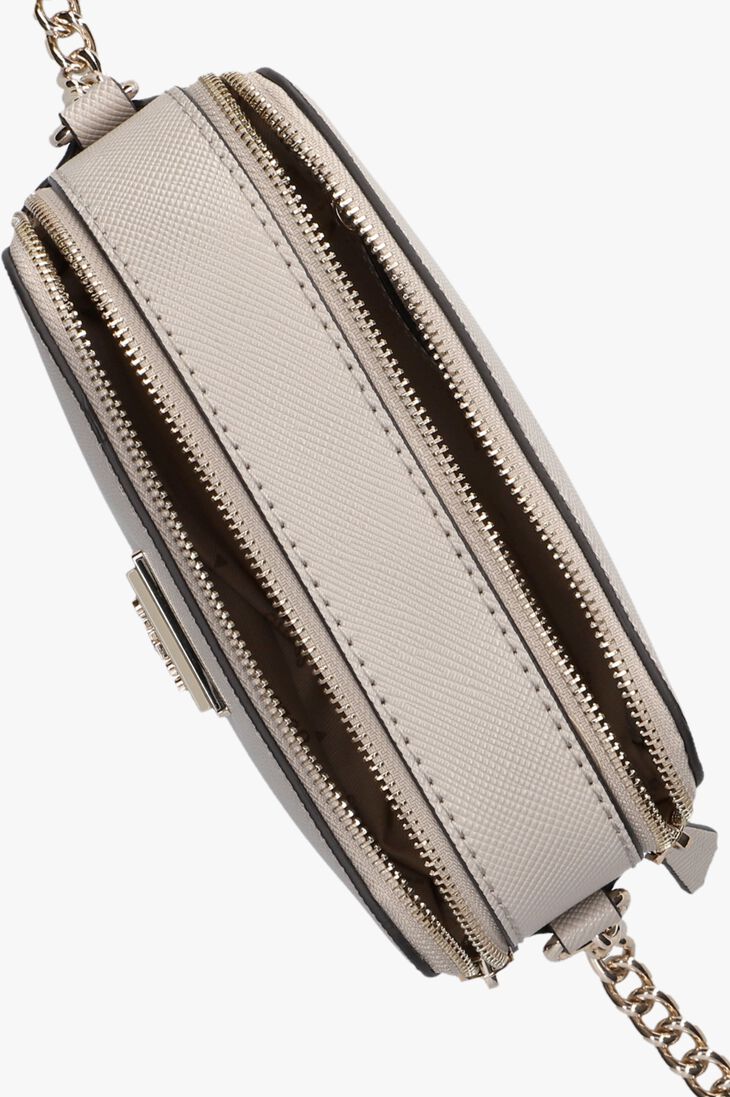 GUESS taupe guess schoudertas noelle crossbody camera