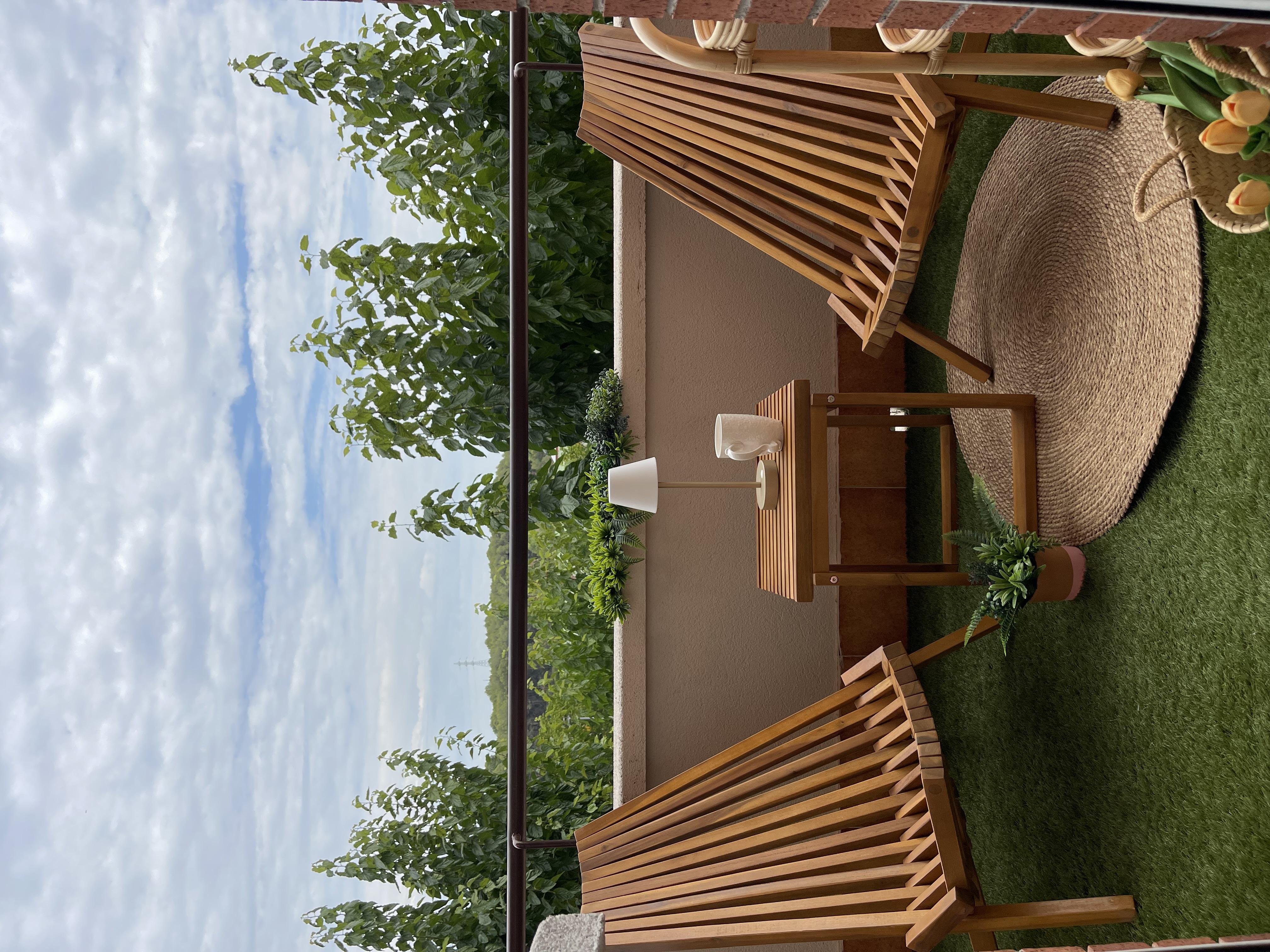 Tuin bijzettafel BELLANO 35 cm 40 cm Acaciahout Bruin
