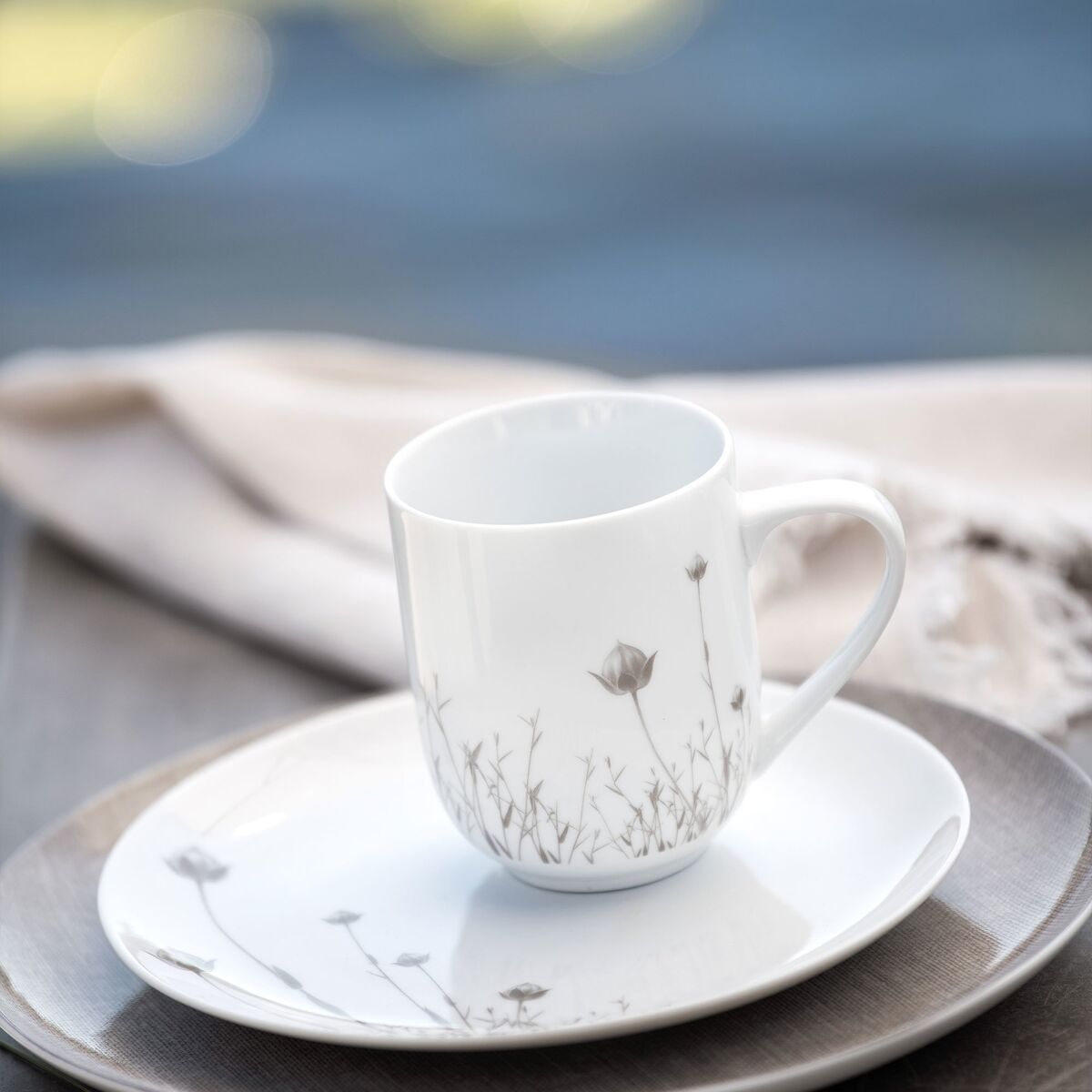 Linen krus 35 cl, linblomst