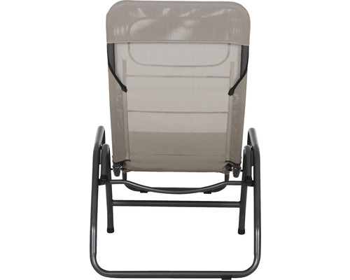 Siena Garden tuinligstoel, ligstoel, zonnebed, relaxligstoel, Bito textielstof, taupe