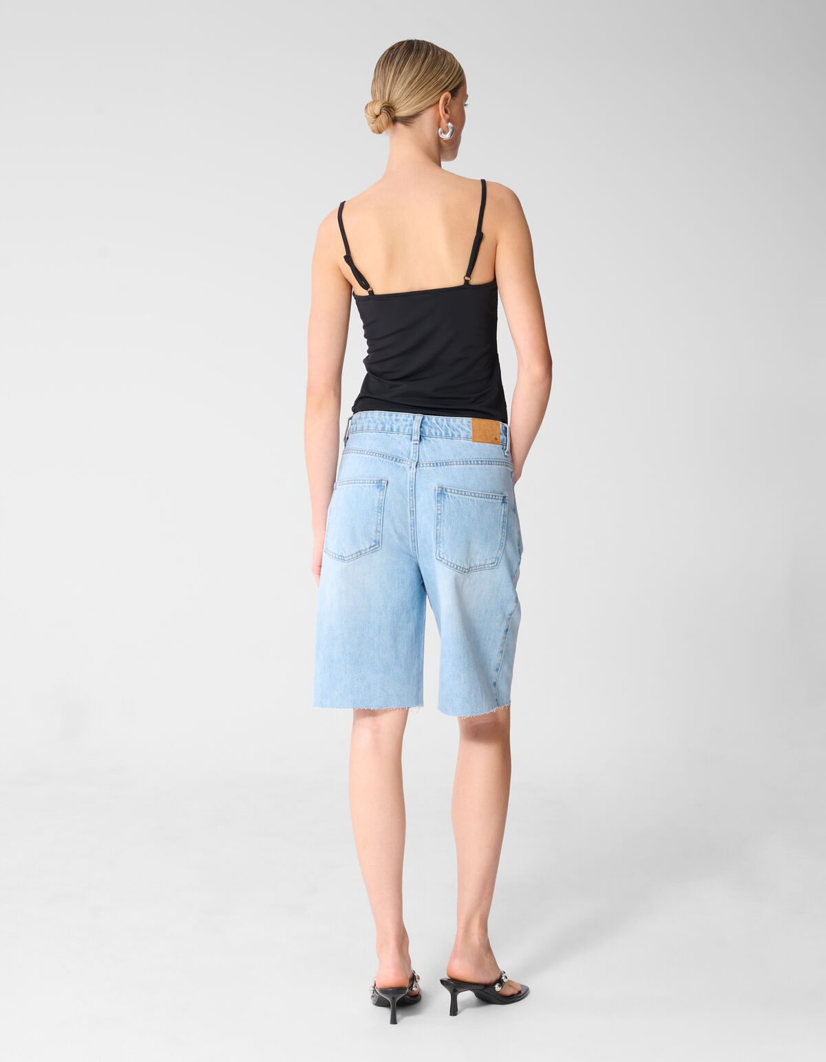 Lace Mix Singlet Zwart