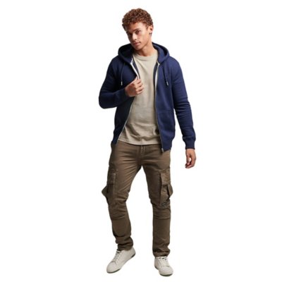 Sweatshirt zippé à capuche homme Essential Logo SUPERDRY