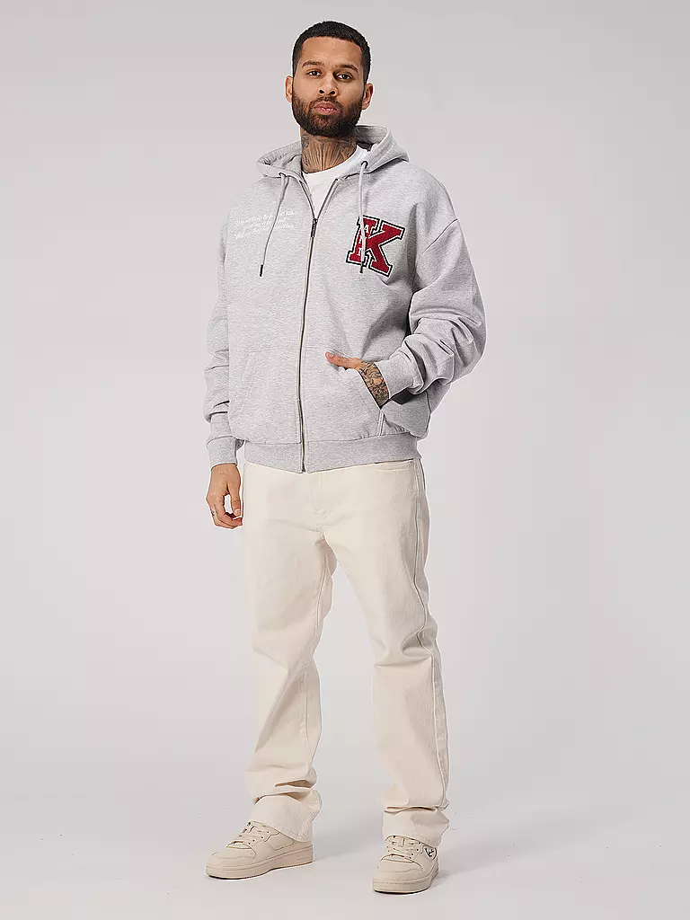 KARL KANI Sweatjacke  hellgrau
