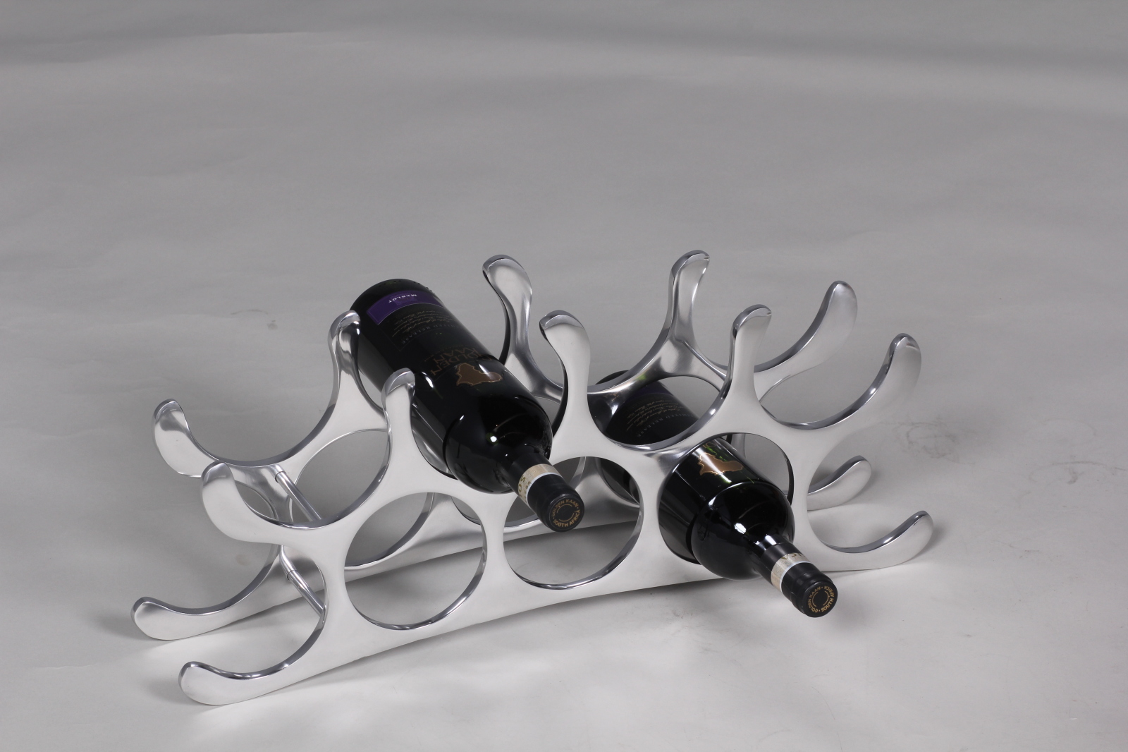 Weinregal - silberfarben - Aluminium