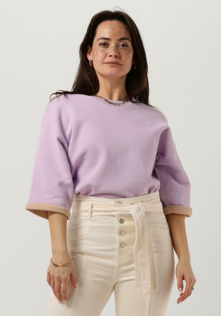 SUMMUM paarse summum trui sweater 3/4 sleeve double face summer cotton knit