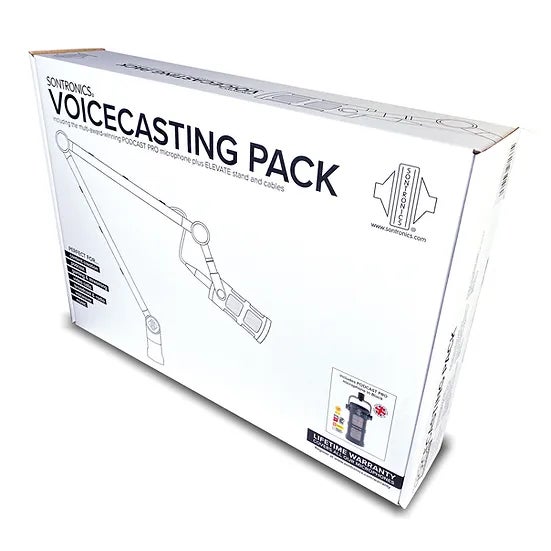Sontronics Voicecasting Pack broadcasting microfoon met arm en kabels
