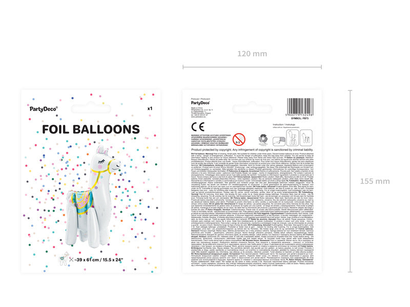 Helium Ballon Lama Leeg 61cm