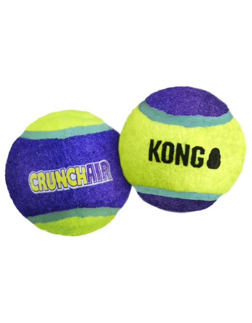 Kong Crunchair Balls - Hondenspeelgoed - Ø6.5 cm Geel Paars Medium