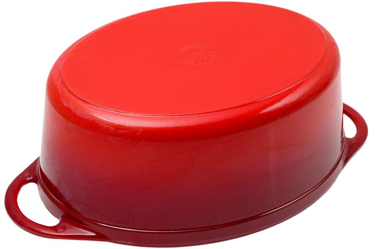 Le Creuset Doufeu gietijzeren braadpan ovaal, 32 cm, 7,2L rood