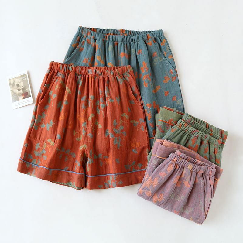 MelMount - Elastische taille bloemenshorts
