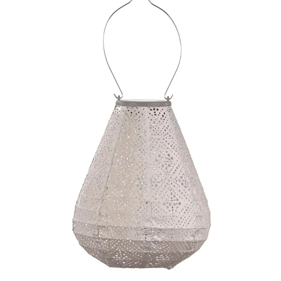 LUMIZ Solar Lampion Topaze Tulip - 20 cm - Licht Taupe