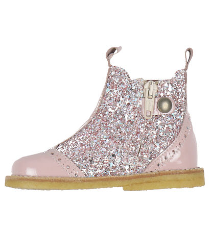 Angulus Støvler - Chelsea - Mauve m. Glitter