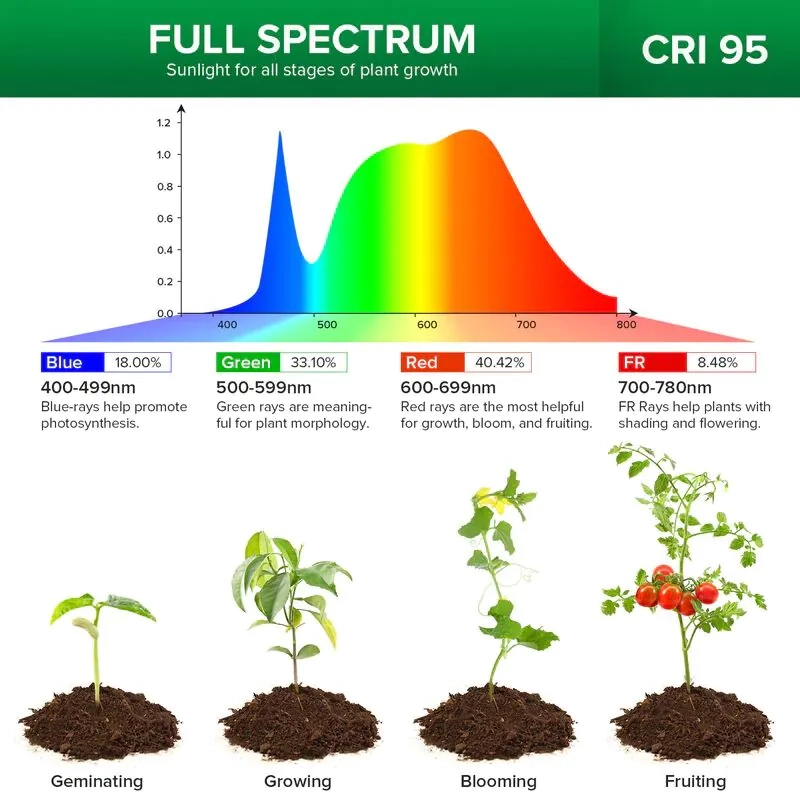 (20W) 34 LED's Grow Light Dual Head Glühbirne Pflanzen Licht Full Spectrum Wachstumslicht für Pflanzen / Samen / Blüten (LE5528) - Tageslicht