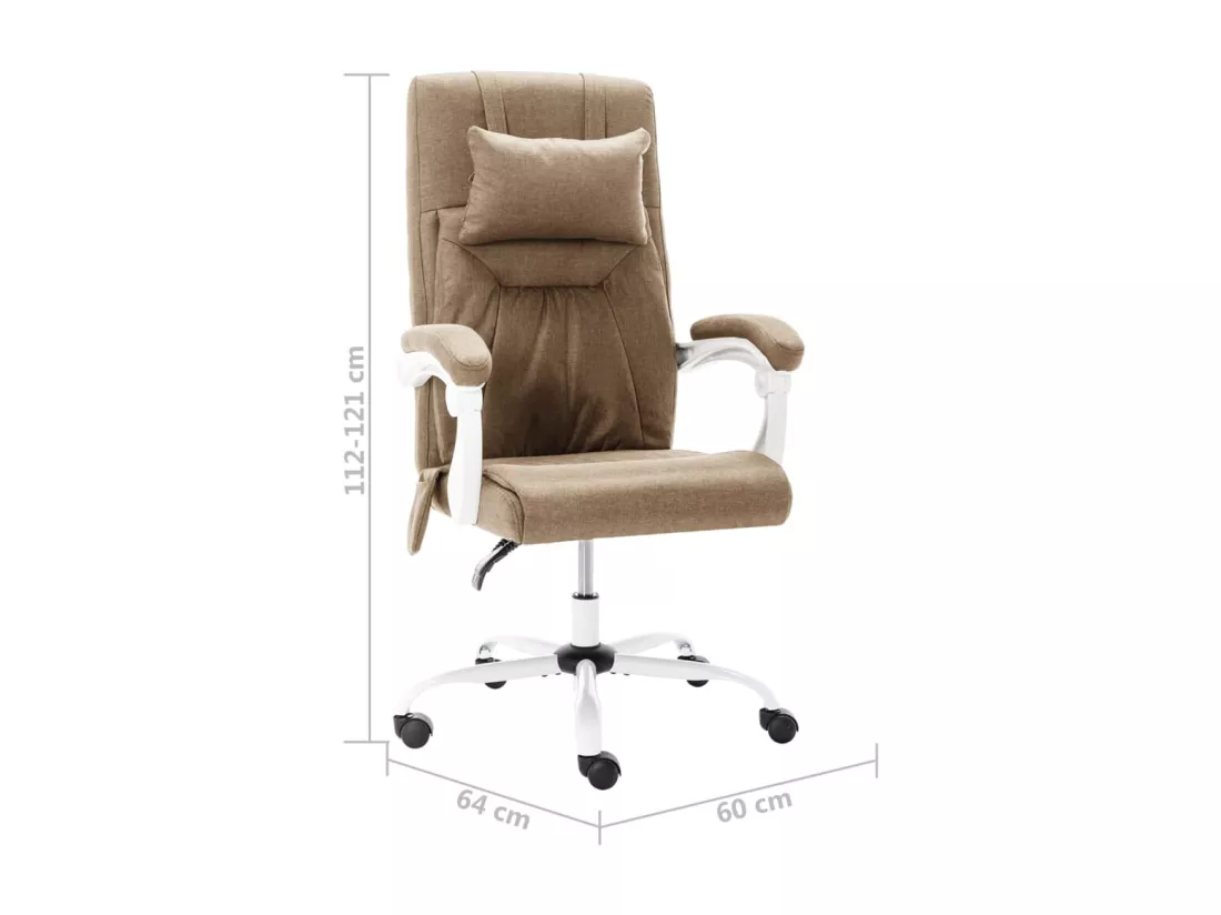 Prolenta Premium - Chaise de bureau de massage Taupe Tissu