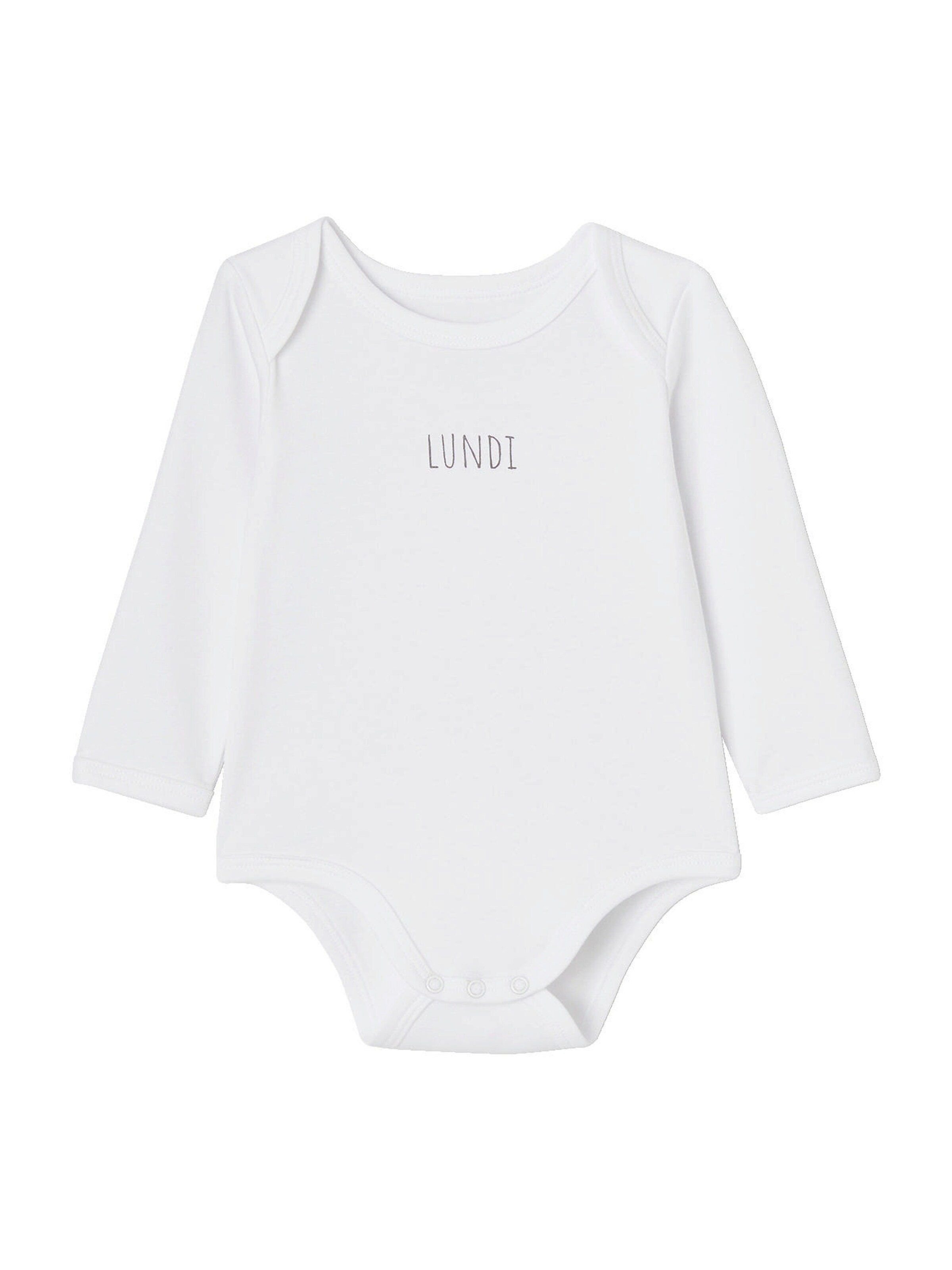 Vertbaudet 5er-Pack Baby Langarm-Bodys in Schlupfform BASIC, Bio-Baumwolle set weiß