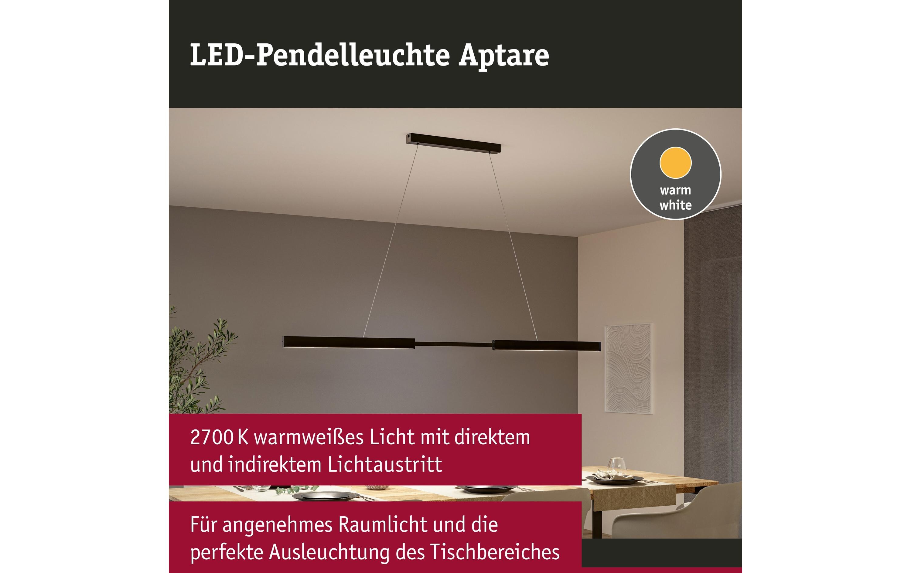 Pendelleuchte LED Touchless Sensor Aptare Schwarz<br>Dimmbare Pendelleuchte
