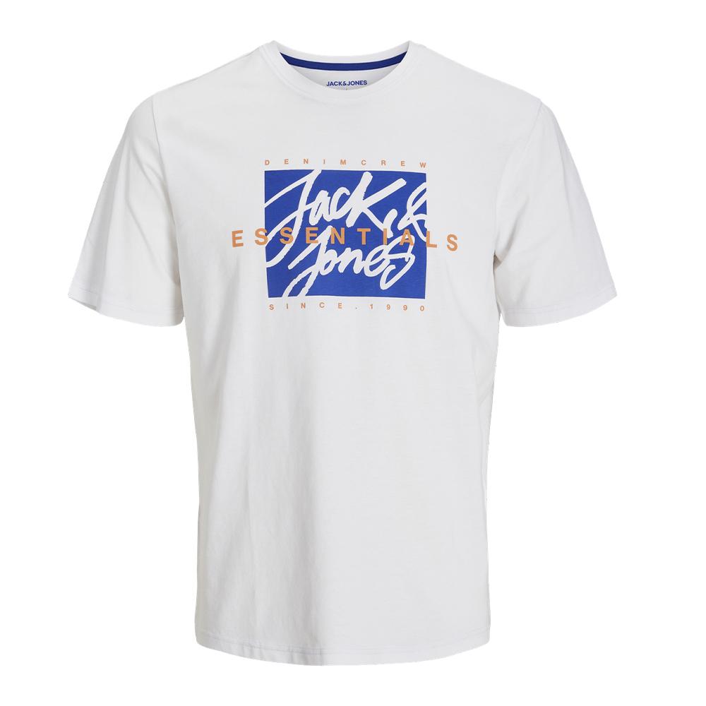 Jack & Jones T-shirt Blanc/Bleu/Orange Homme Jack & Jones Colton