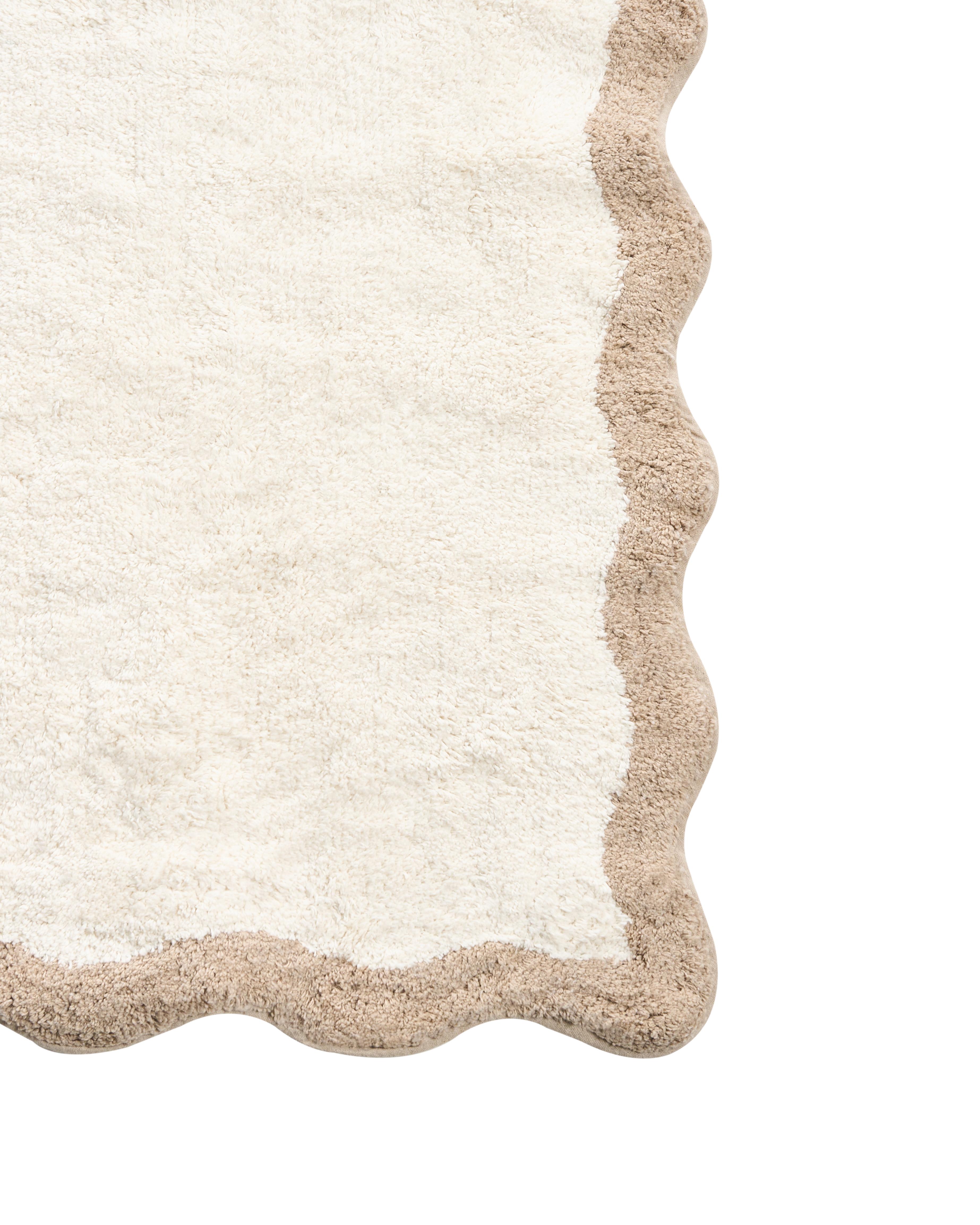 Badmat NANGAL Bruin/beige 80 x 150 cm Katoen