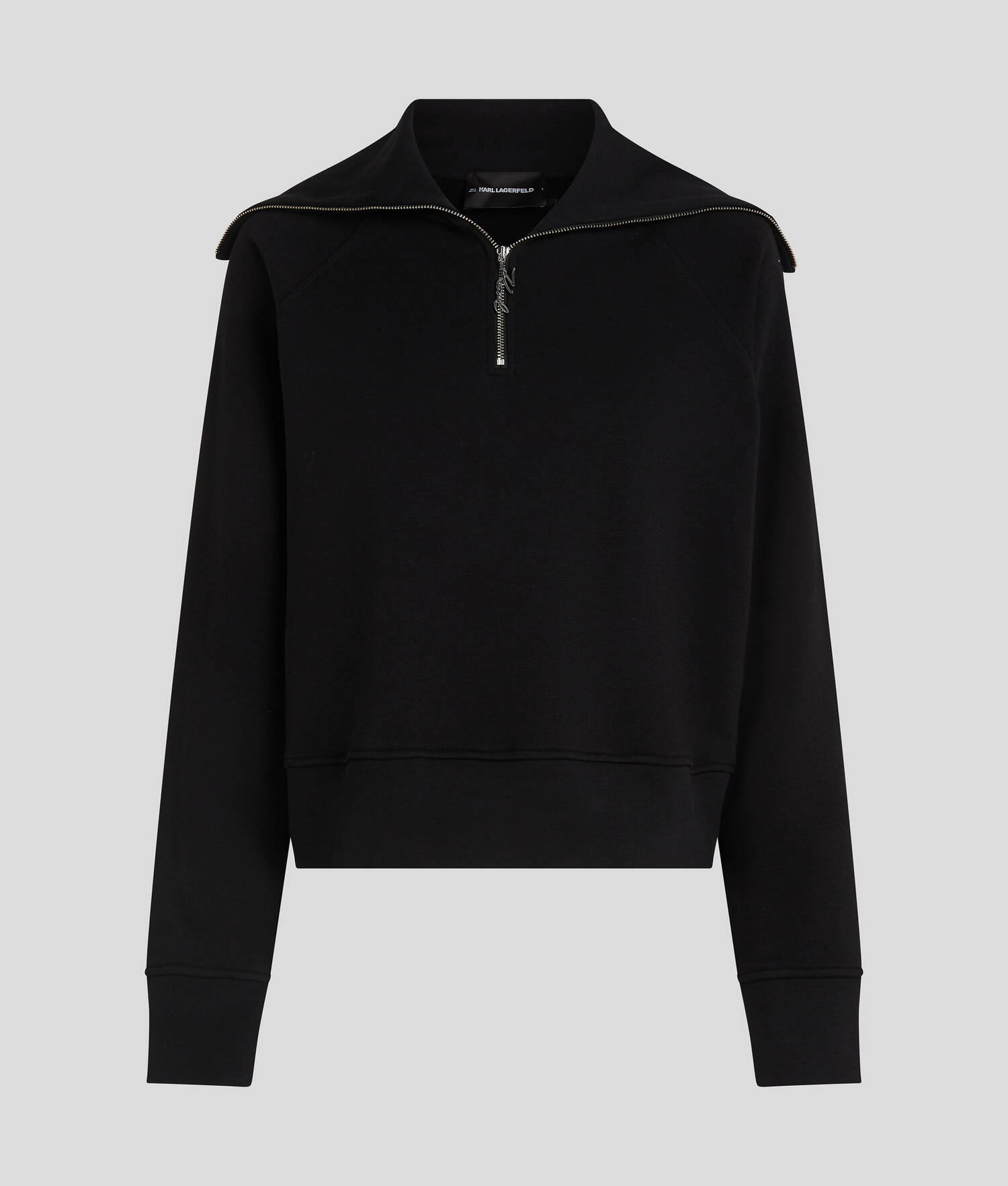 SWEATSHIRT À DEMI FERMETURE ÉCLAIR - Noir