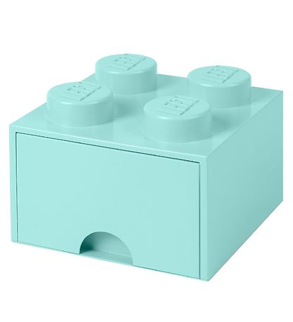 LEGO? Storage Opbevaringsskuffe - 4 Knopper - 25x25x18 - Aquabl?