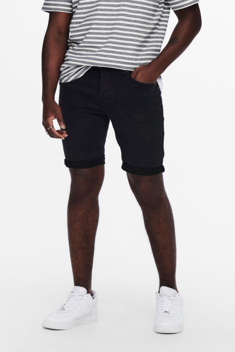 Only & Sons zwarte heren korte broek