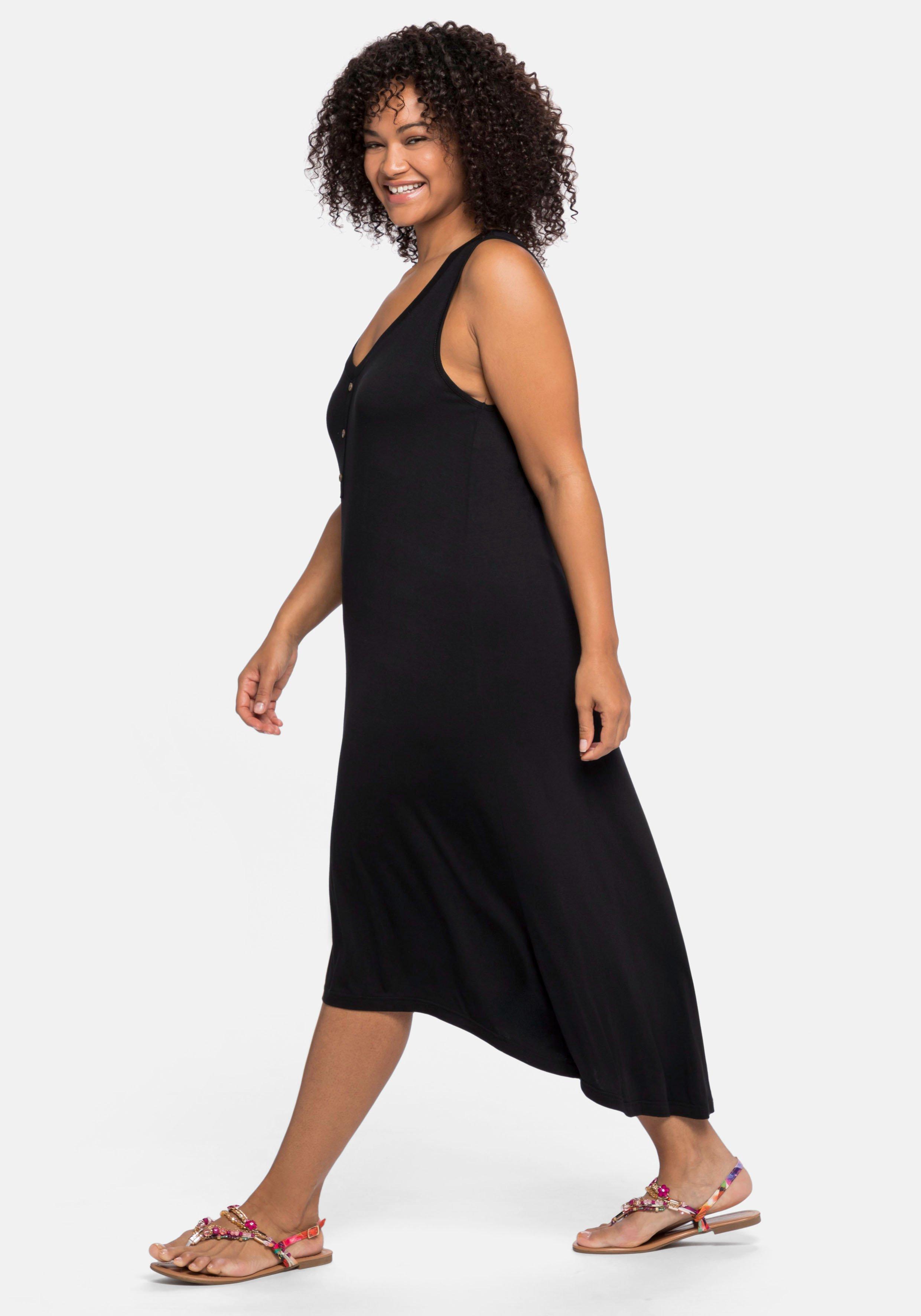 Ärmelloses Strandkleid, hinten länger als vorn