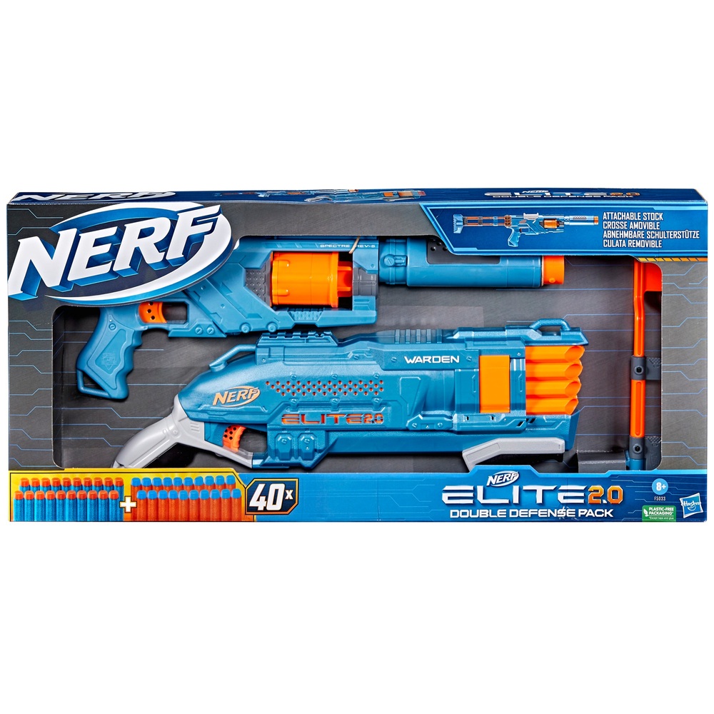 NERF Elite 2.0 Doppelverteidigung 2-Blaster-Pack