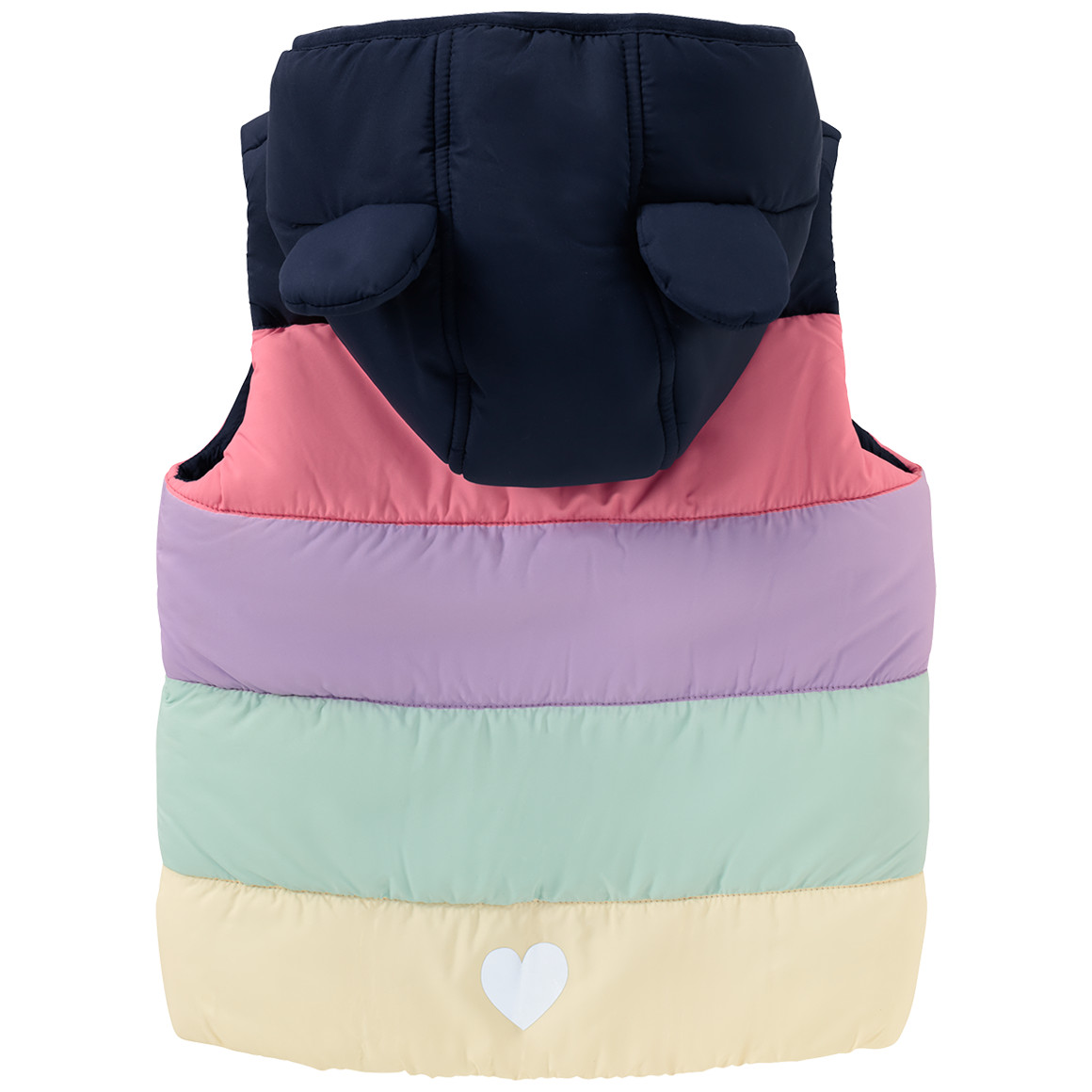 Topomini Baby Steppweste mit bunten Streifen dunkelblau / bunt