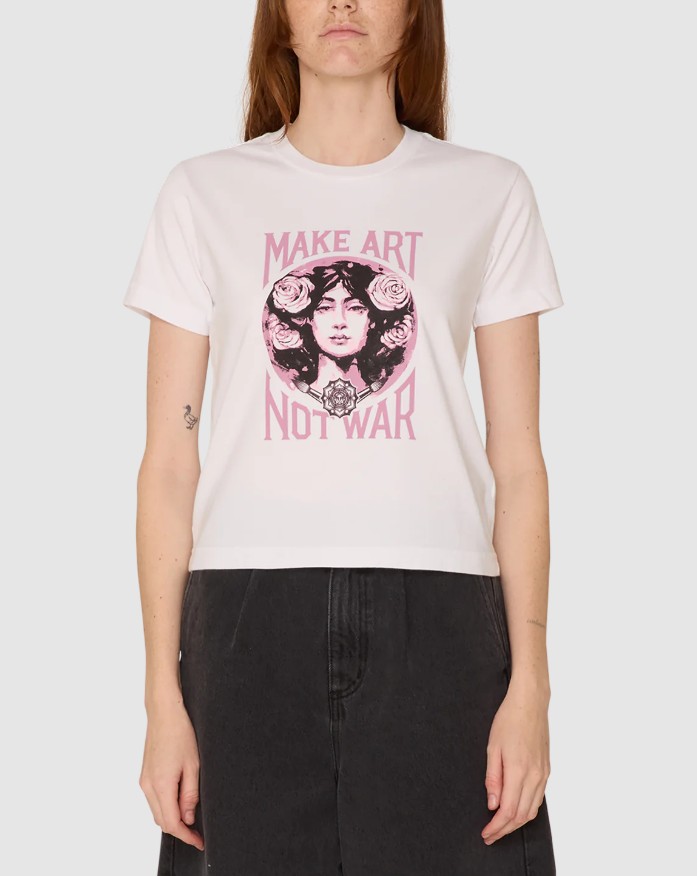 Obey Obey Make Art Not War 2 Tee Women White