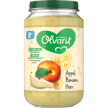 Olvarit 8+ Maanden Appel Banaan Peer 200g