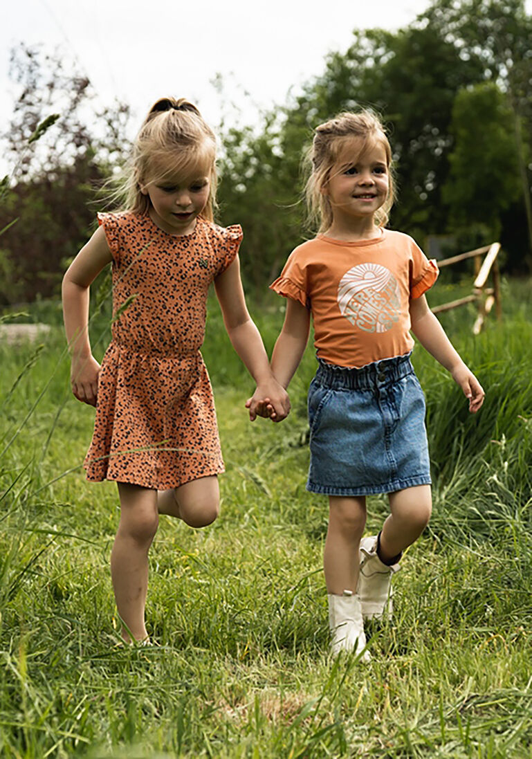 KOKO NOKO oranje koko noko mini jurk t46956