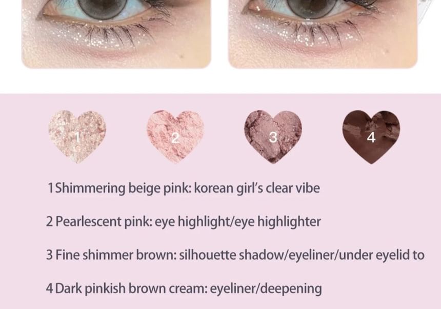 FLORTTE - Blooming Series 4 Kleuren Oogschaduw - 02