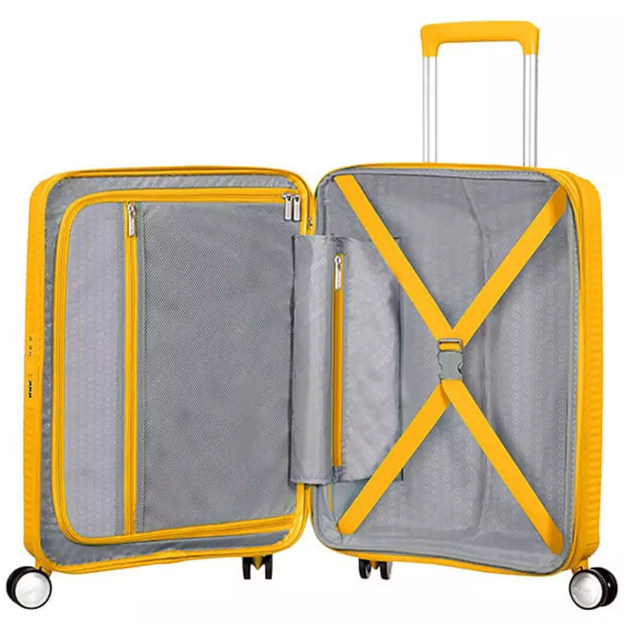American Tourister Soundbox - 4-Rollen-Kabinentrolley S 55 cm erw. golden yellow