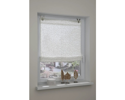 GRS Vouwgordijn Zen Silence Rice wit zonder boren 100x140 cm incl. accessoires