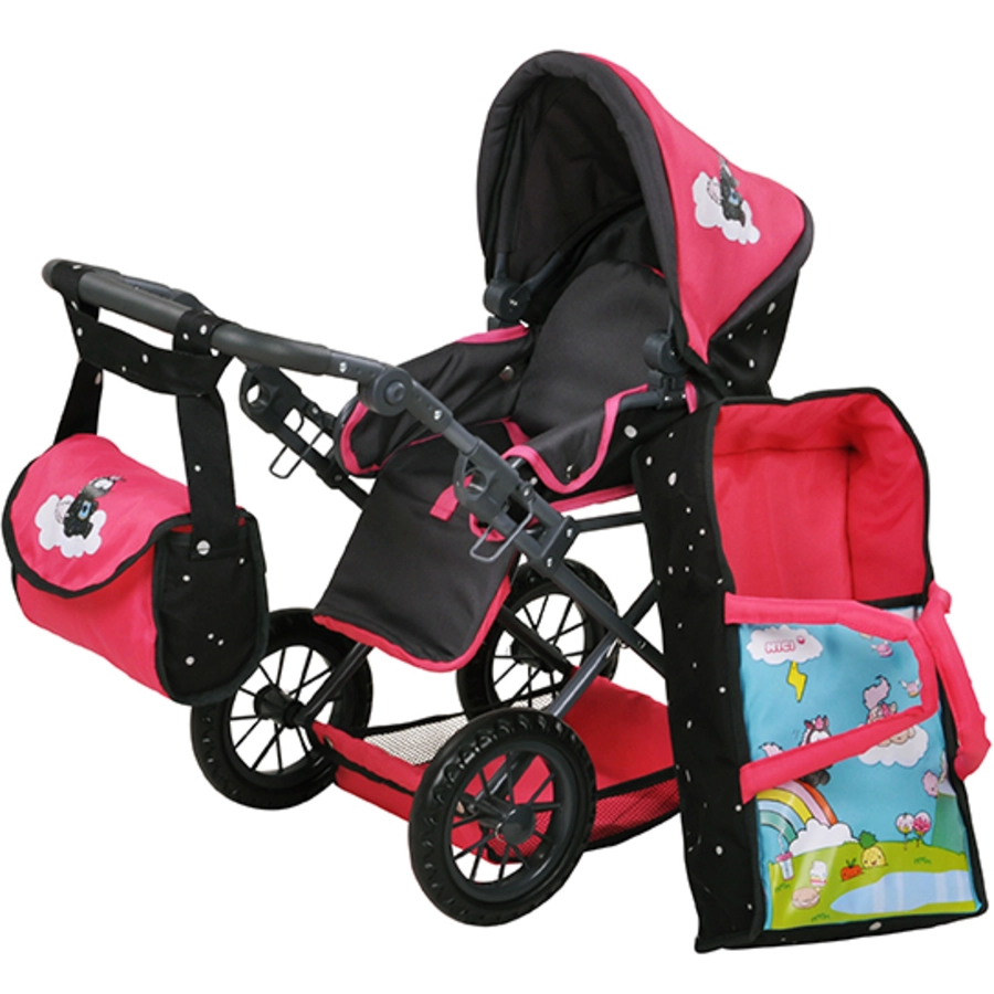 knorr toys® Puppenwagen Ruby NICI Theodor Carbon schwarz