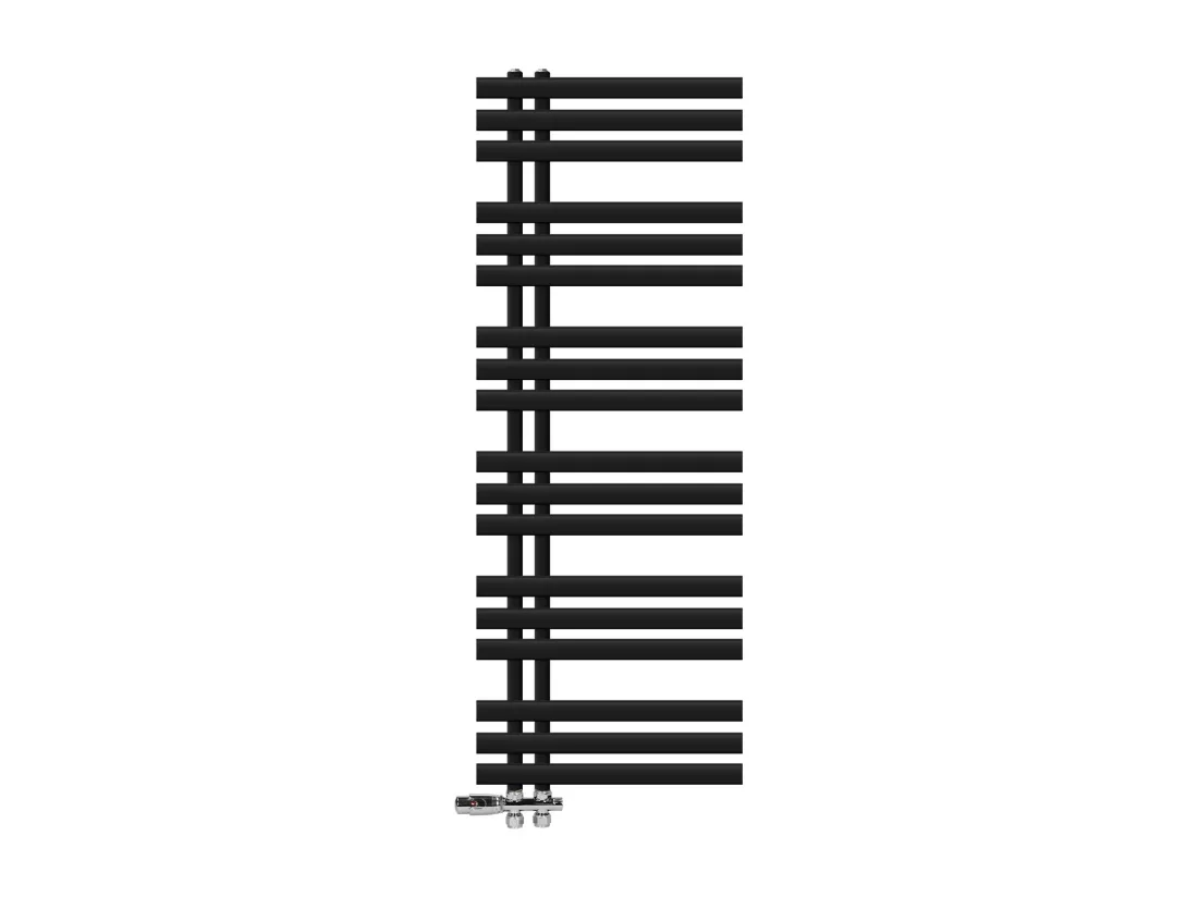 Iron EM Radiateur sèche-serviettes salle de bain en acier noir mat 500x1400 mm