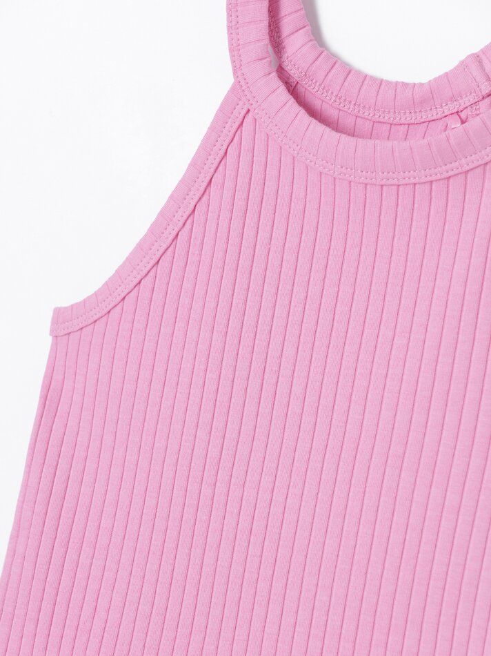 Top halter canelado - Rosa