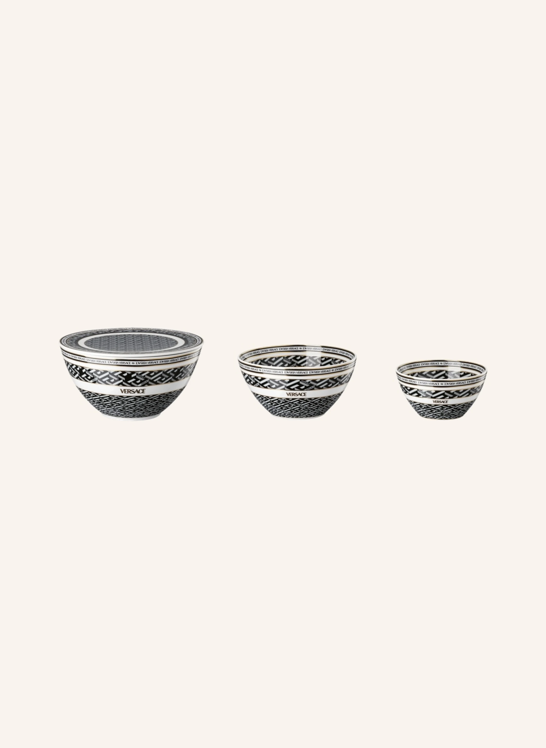 Rosenthal meets VERSACE Bowl-Set 4-tlg. LA GRECA SIGNATURE BLACK