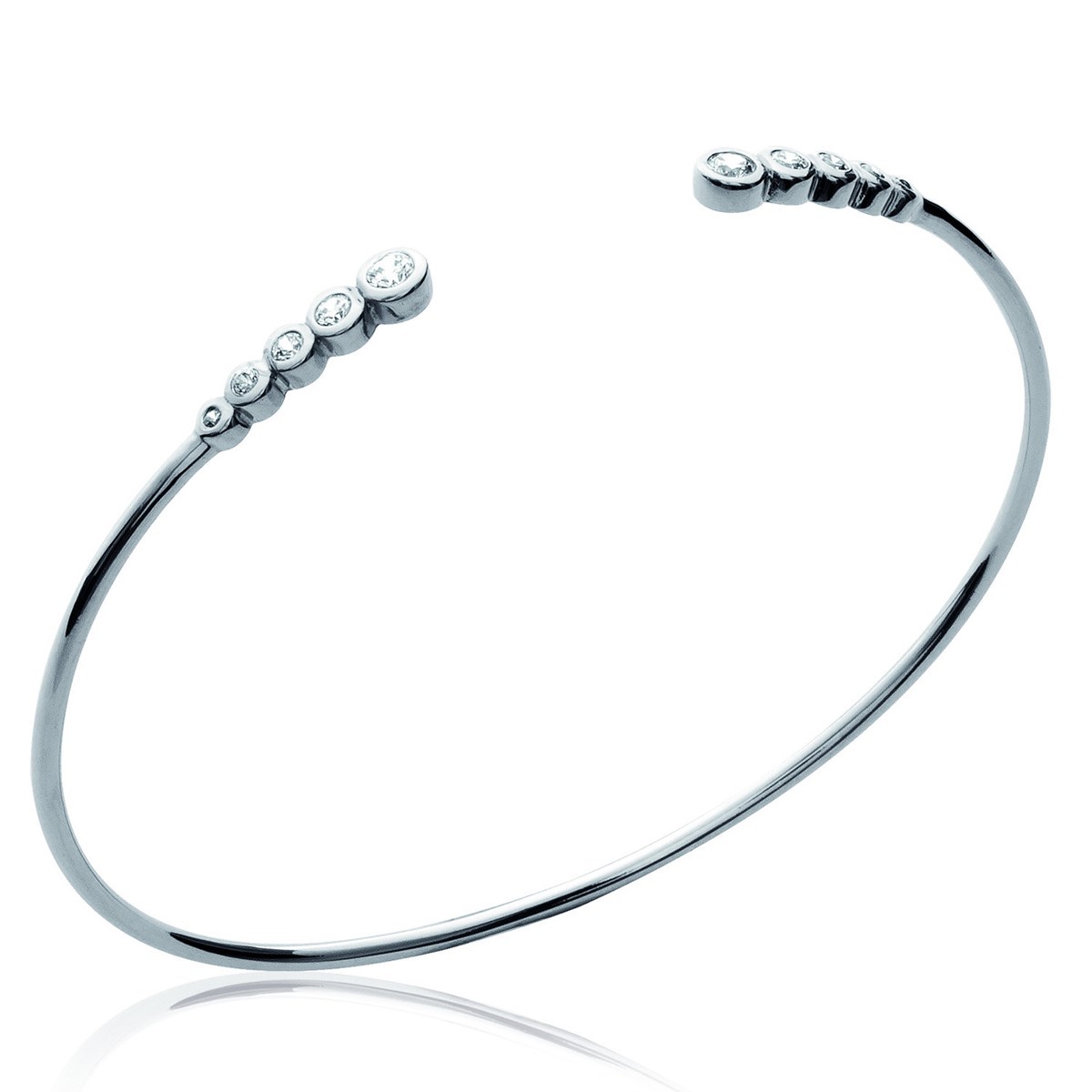 Bracelet jonc ouvert Brillaxis empierré