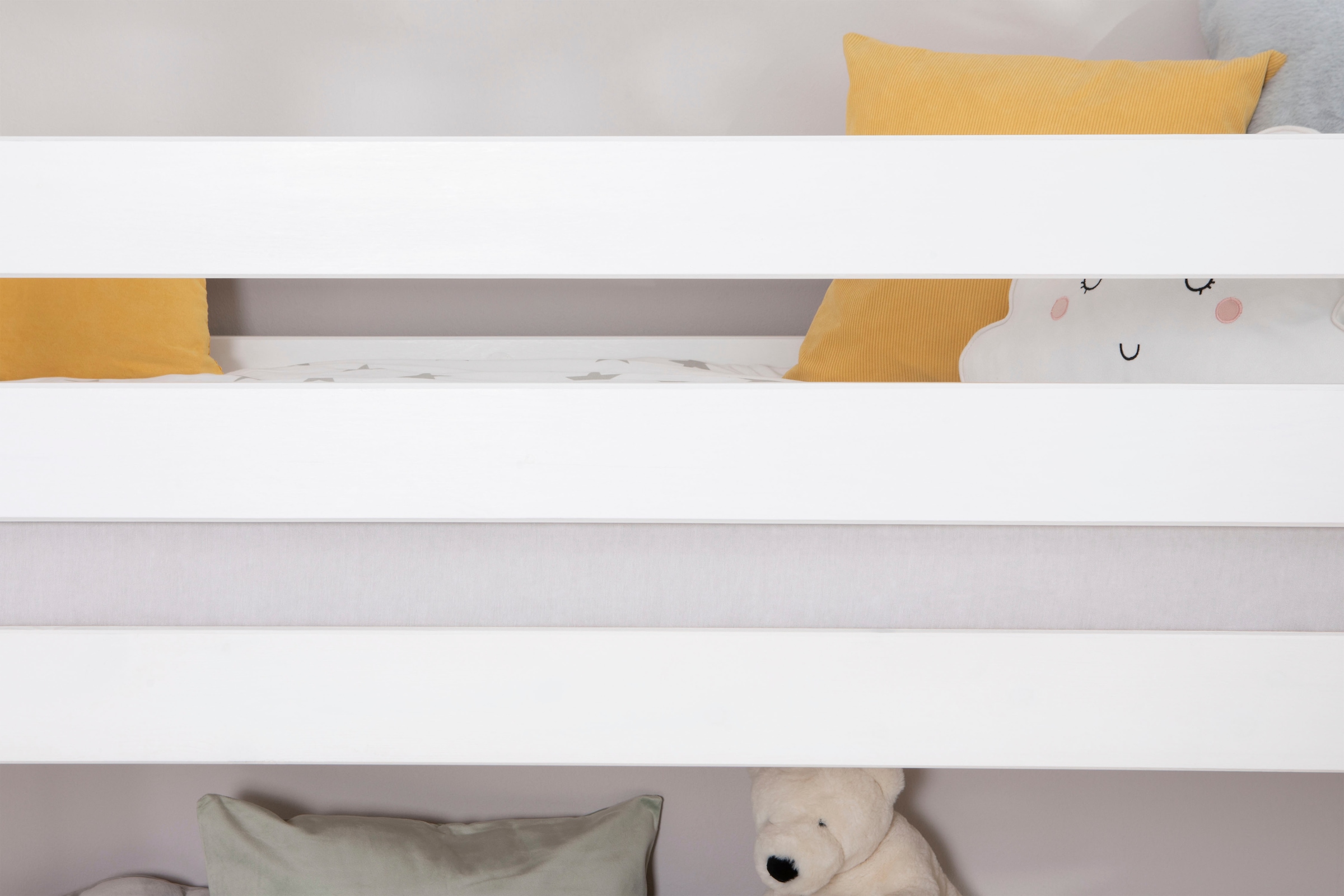Ticaa Hochbett »Malte, FSC®-zertifizierte Kiefer« 90x200cm Liegefläche, Höhe 114cm,  mit Rollrost