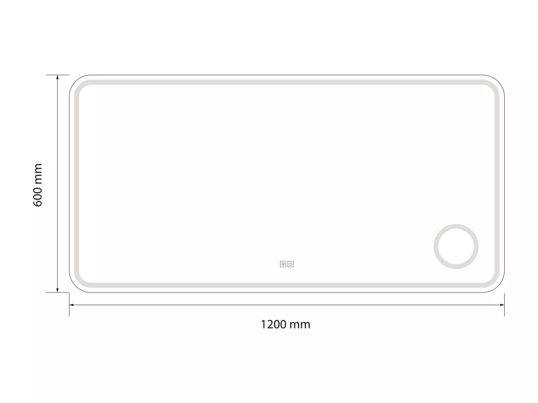 Miroir salle de bain LED 60x80cm anti buée avec LED 3 couleurs et loupe x3 LB-3612