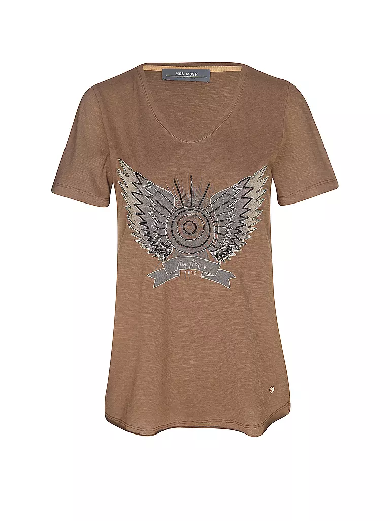 MOS MOSH T-Shirt MMGETHIO-SSTEE hellbraun